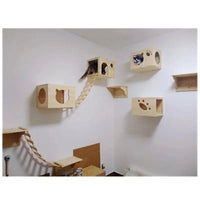 Solid Wood Cat Climbing Frame Jumping Platform