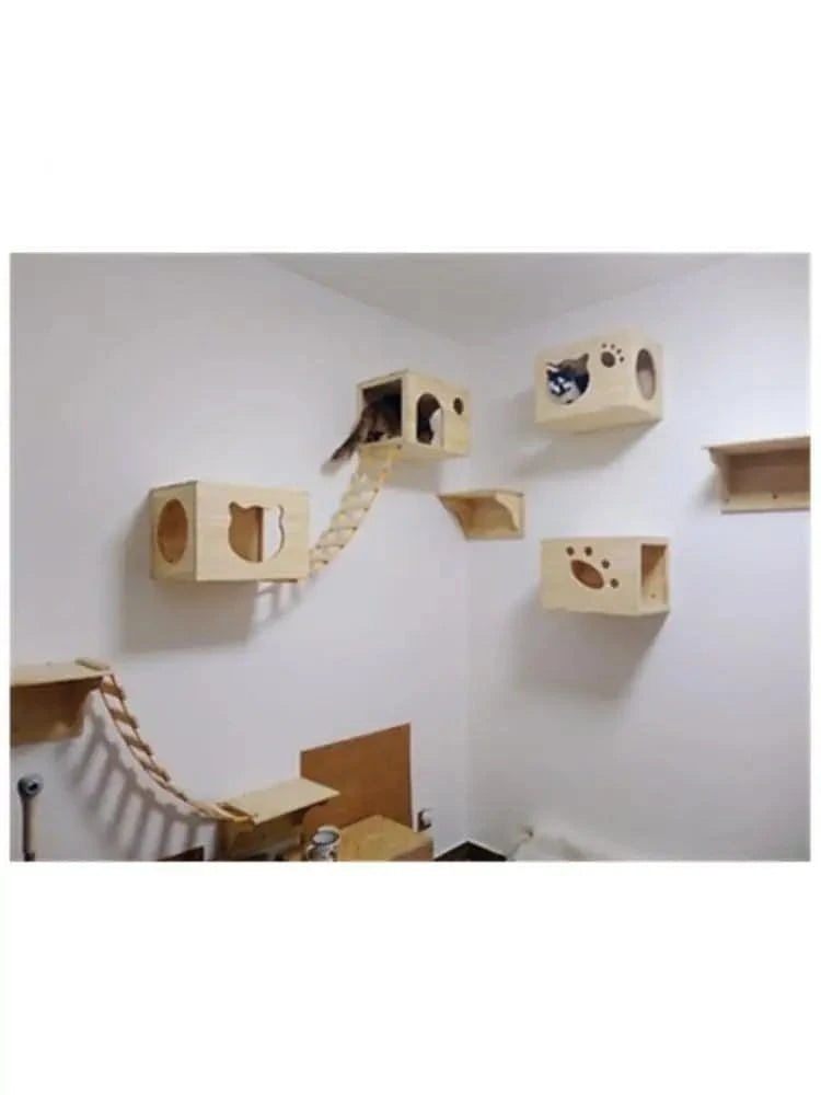 Solid Wood Cat Climbing Frame Jumping Platform